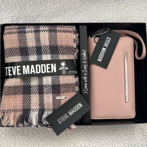 BRAND NEW- Steve Madden matching scarf and wallet set